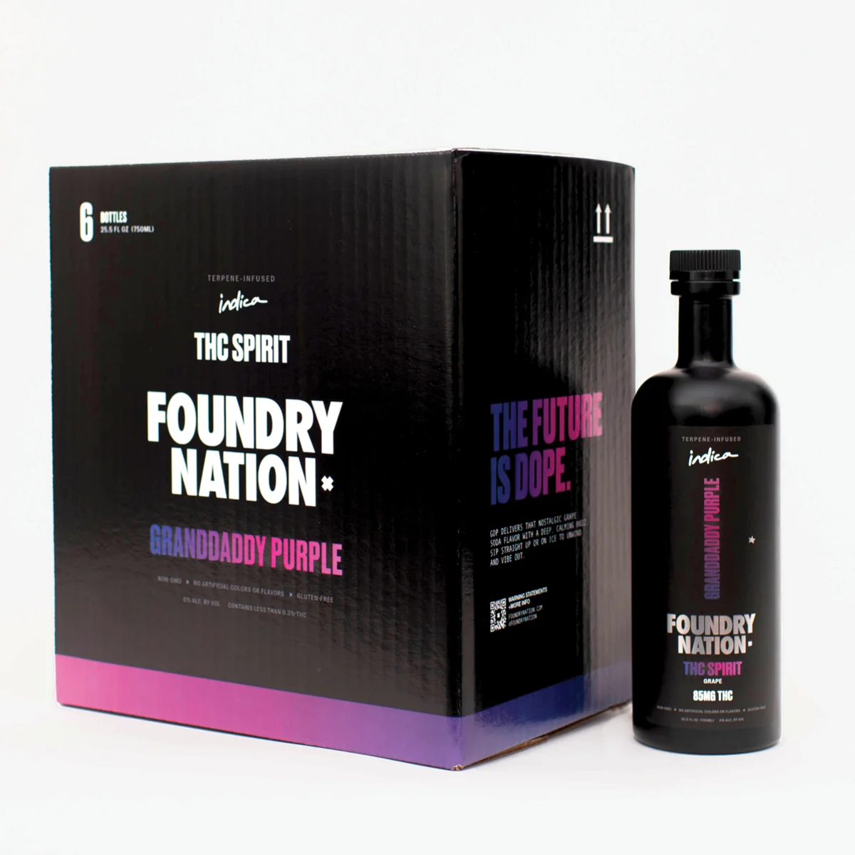 THC Spirit - GRANDDADDY PURPLE (Indica) 85mg 750ml 6pk